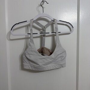 White Lululemon Adjustable Sports Bra